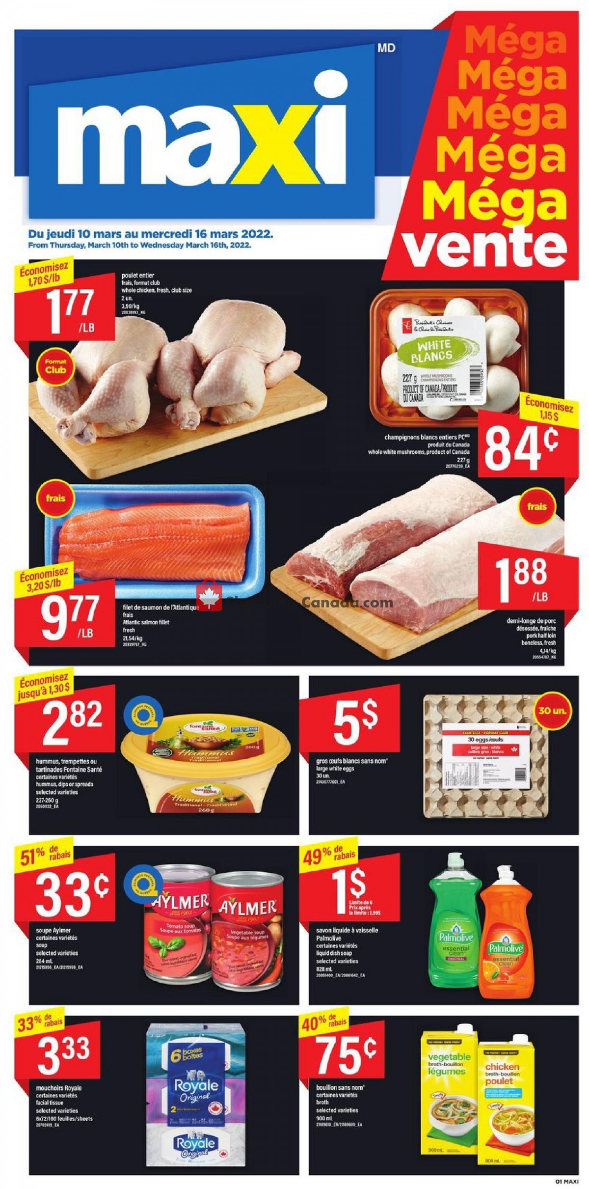 Maxi Canada, flyer (Mega Vente) March 10 March 16, 2022 Shopping