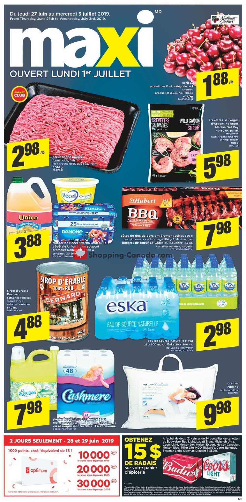 Maxi flyer from Thursday June 27, 2019 to Wednesday July 3, 2019 - page 1