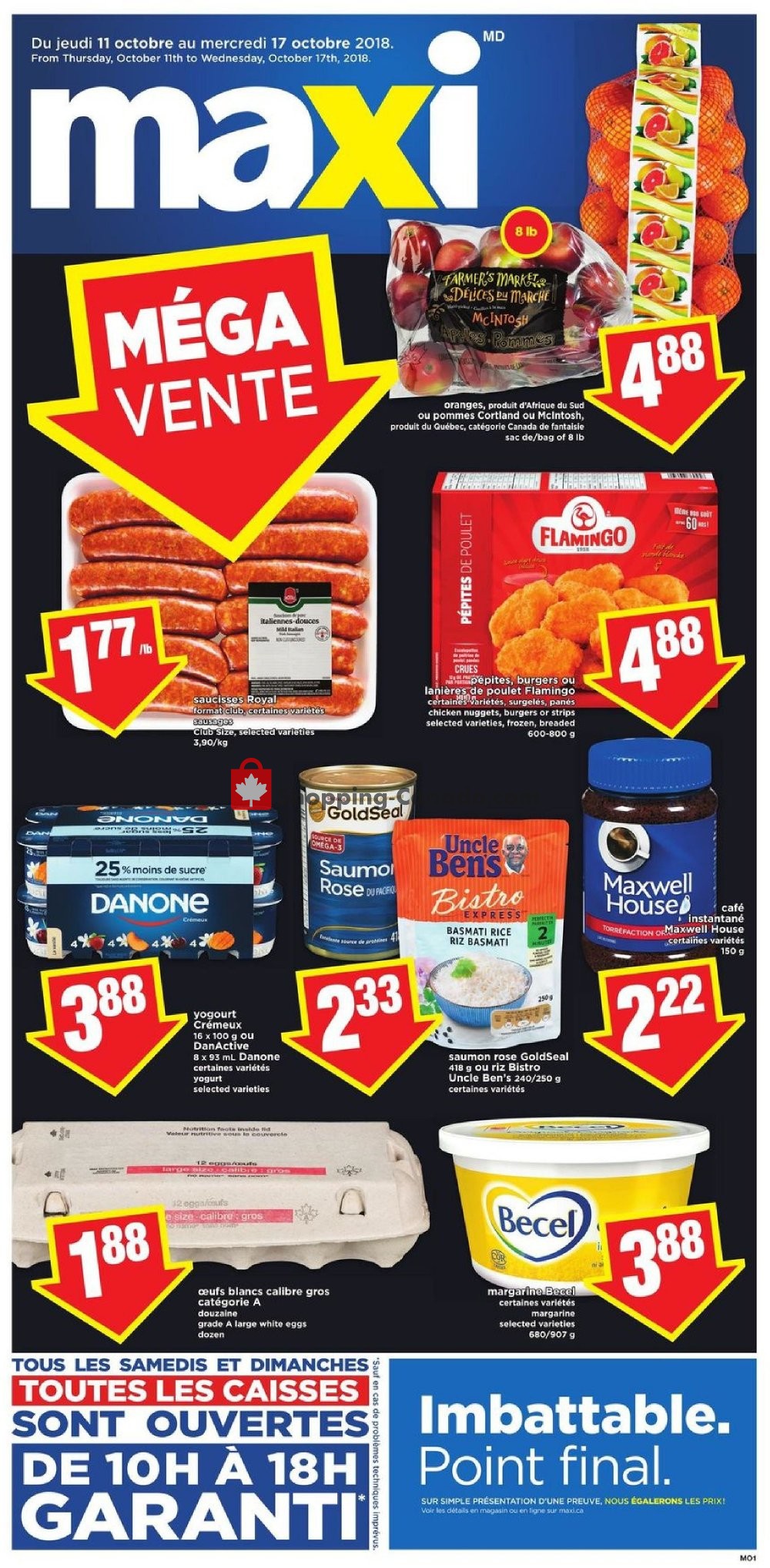 Maxi flyer from Thursday October 11, 2018 to Wednesday October 17, 2018 - page 1