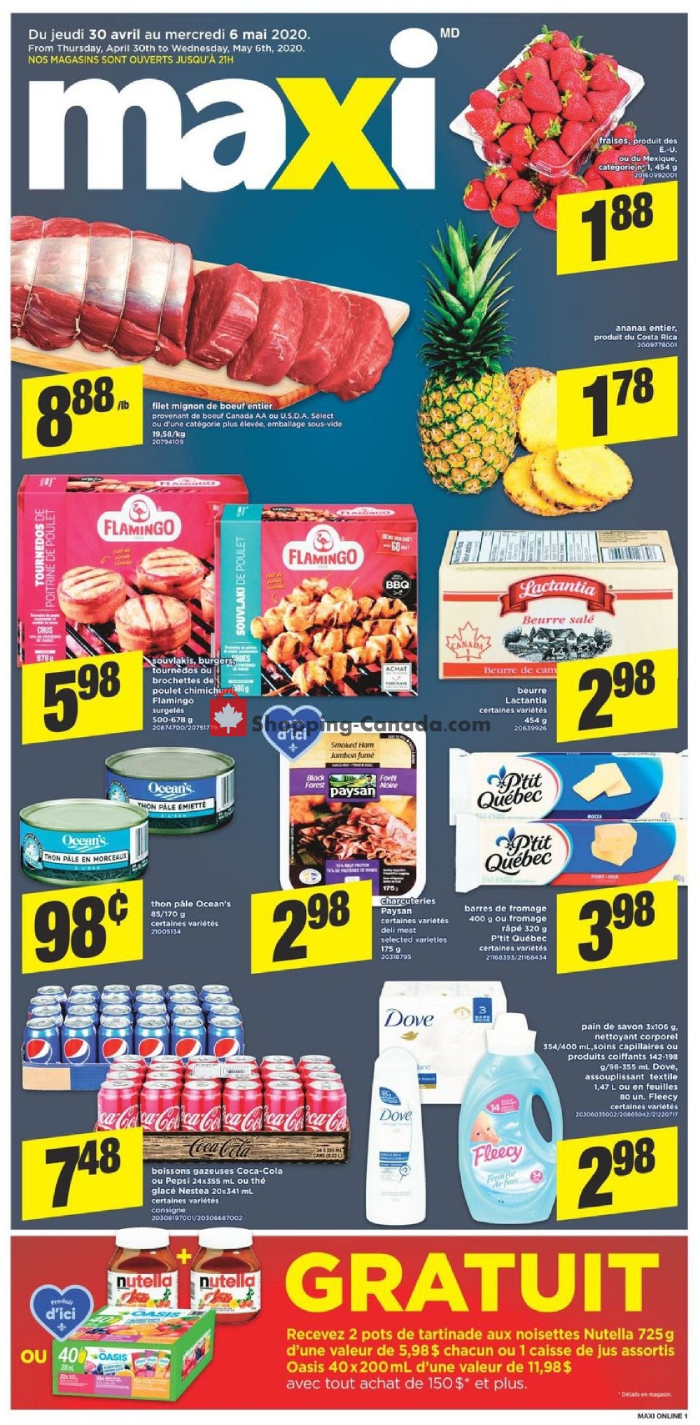 Maxi flyer from Thursday April 30, 2020 to Wednesday May 6, 2020 - page 1
