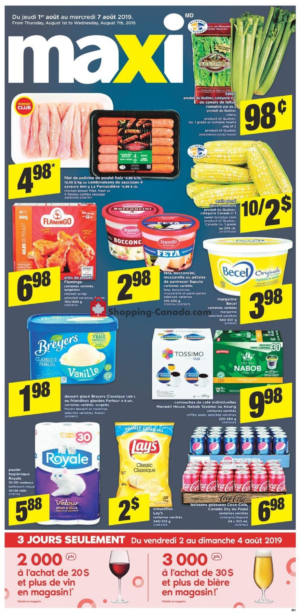 Maxi flyer from Thursday August 1, 2019 to Wednesday August 7, 2019 - page 1