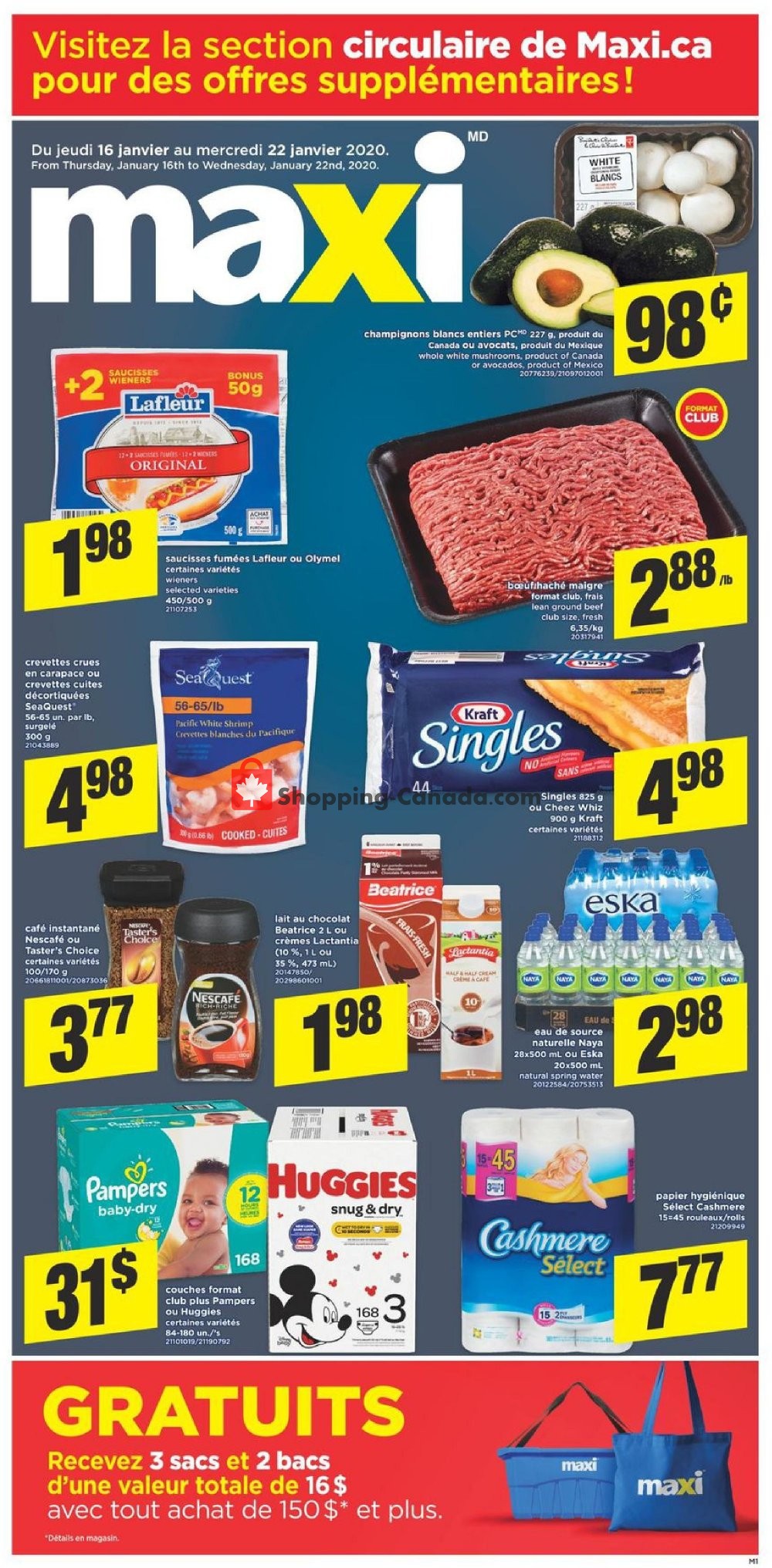 Maxi flyer from Thursday January 16, 2020 to Wednesday January 22, 2020 - page 1