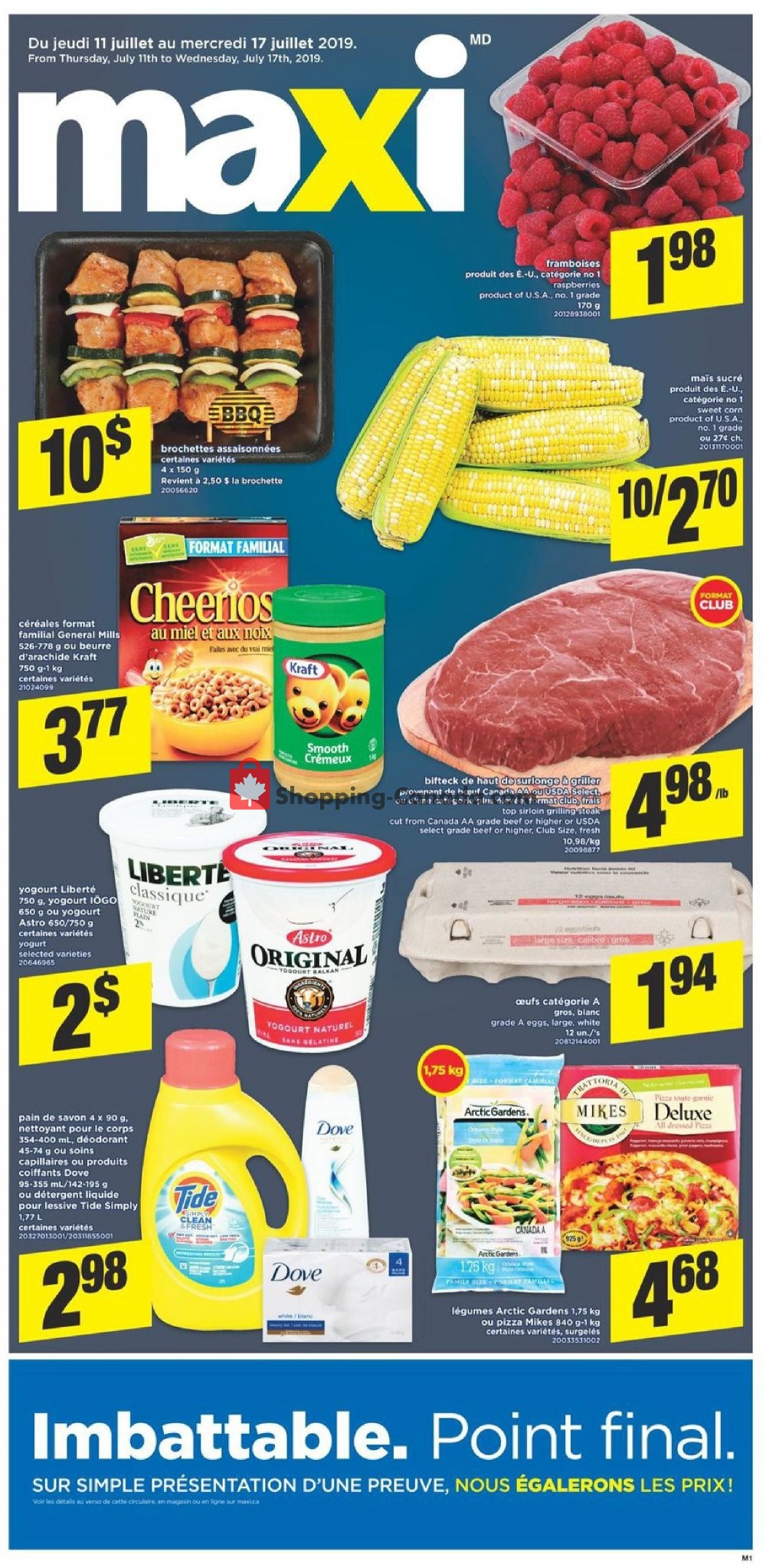 Maxi flyer from Thursday July 11, 2019 to Wednesday July 17, 2019 - page 1
