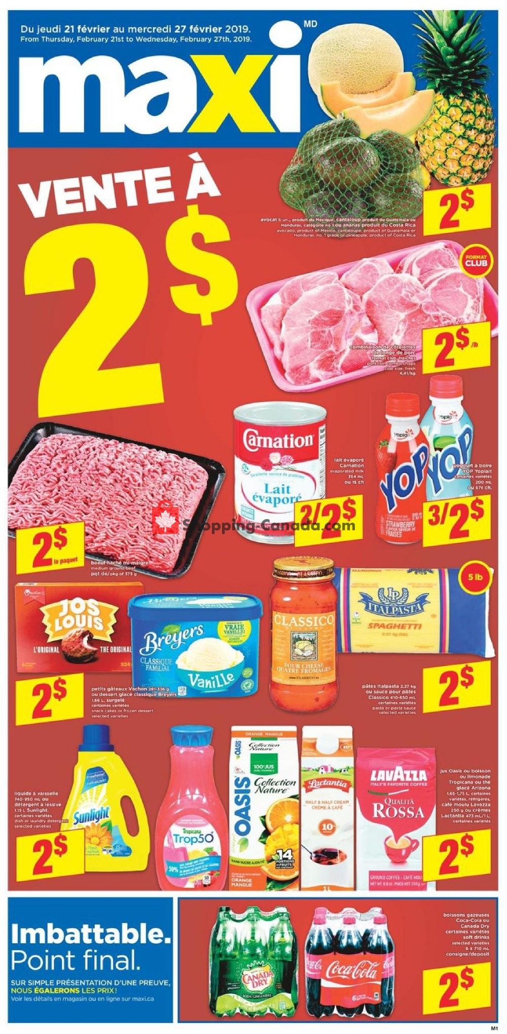 Maxi flyer from Thursday February 21, 2019 to Wednesday February 27, 2019 - page 1