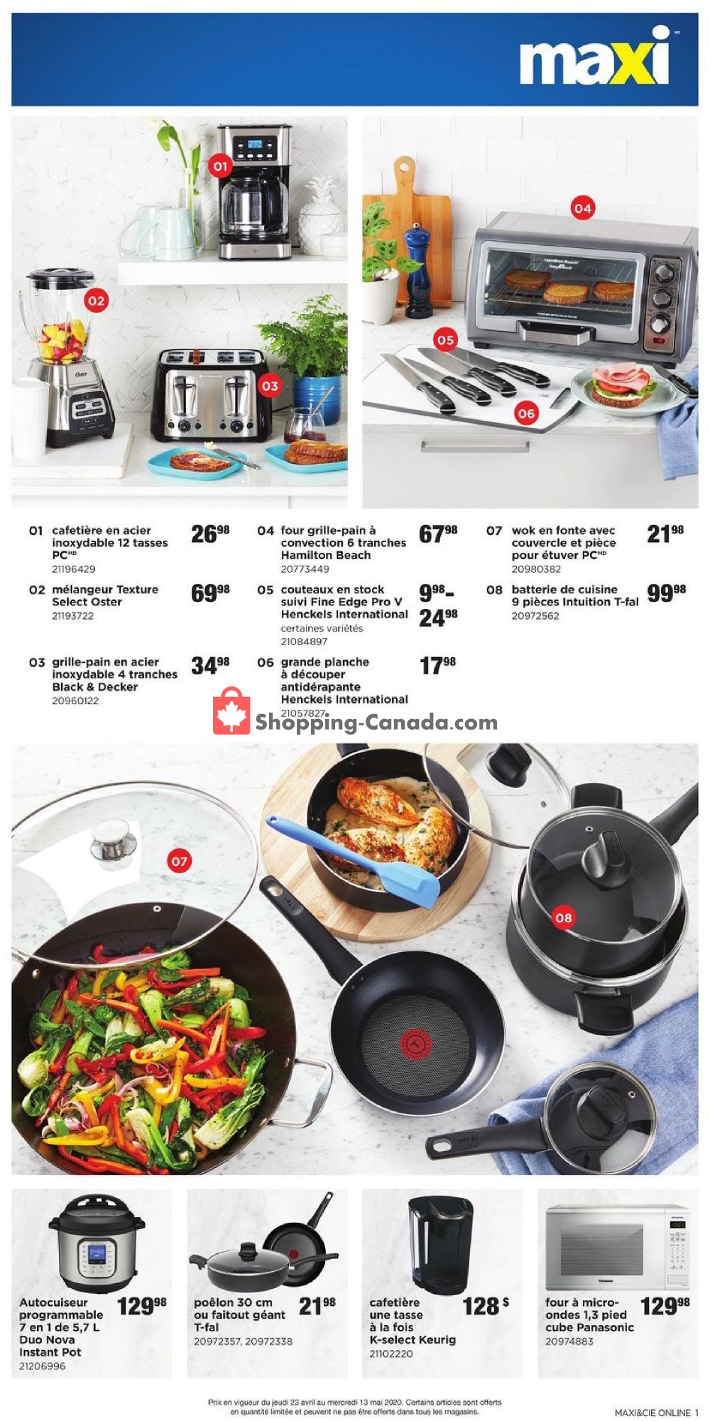 Maxi flyer from Thursday April 23, 2020 to Wednesday May 13, 2020 - page 1