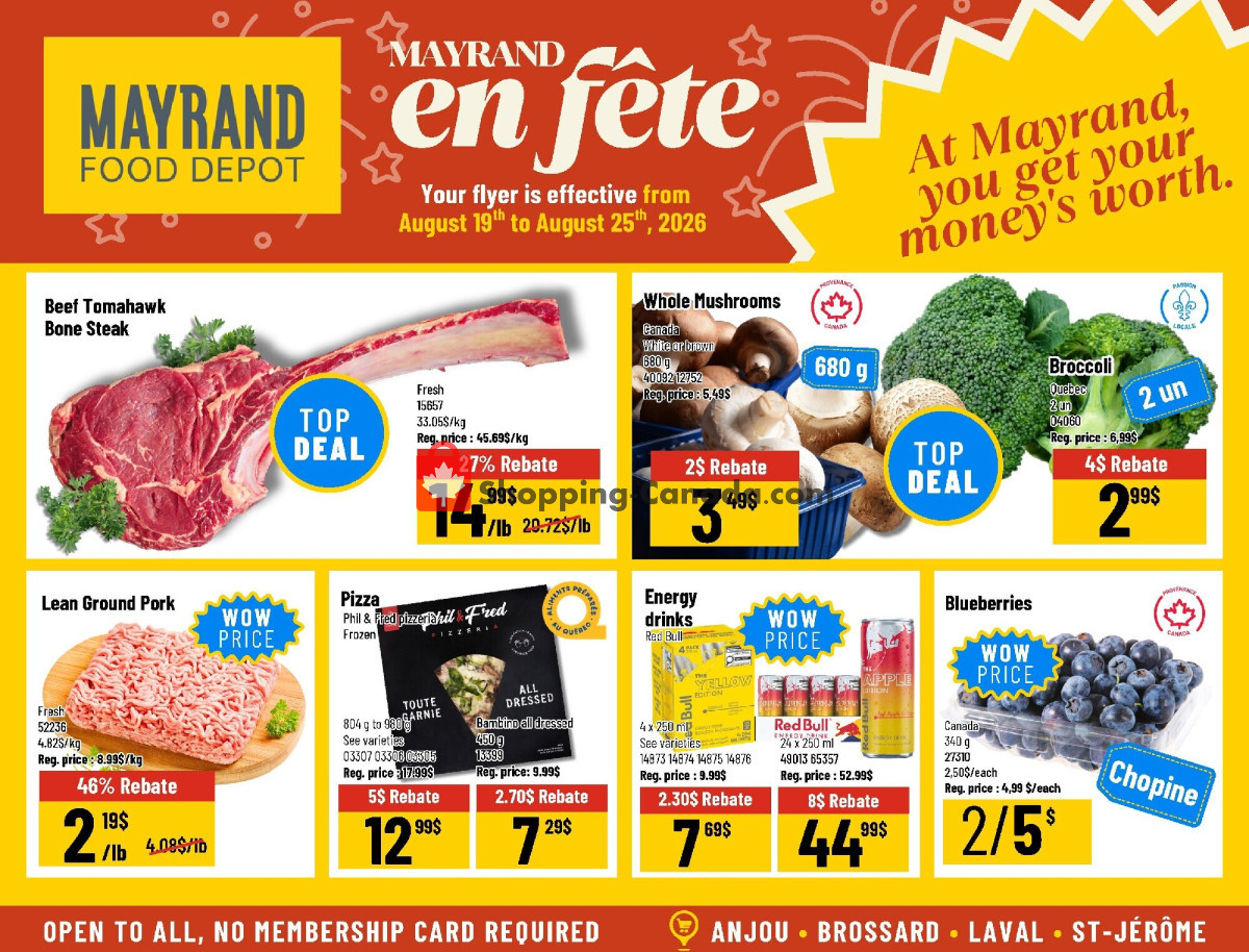 Mayrand flyer from Wednesday August 19, 2026 to Tuesday August 25, 2026 - page 1