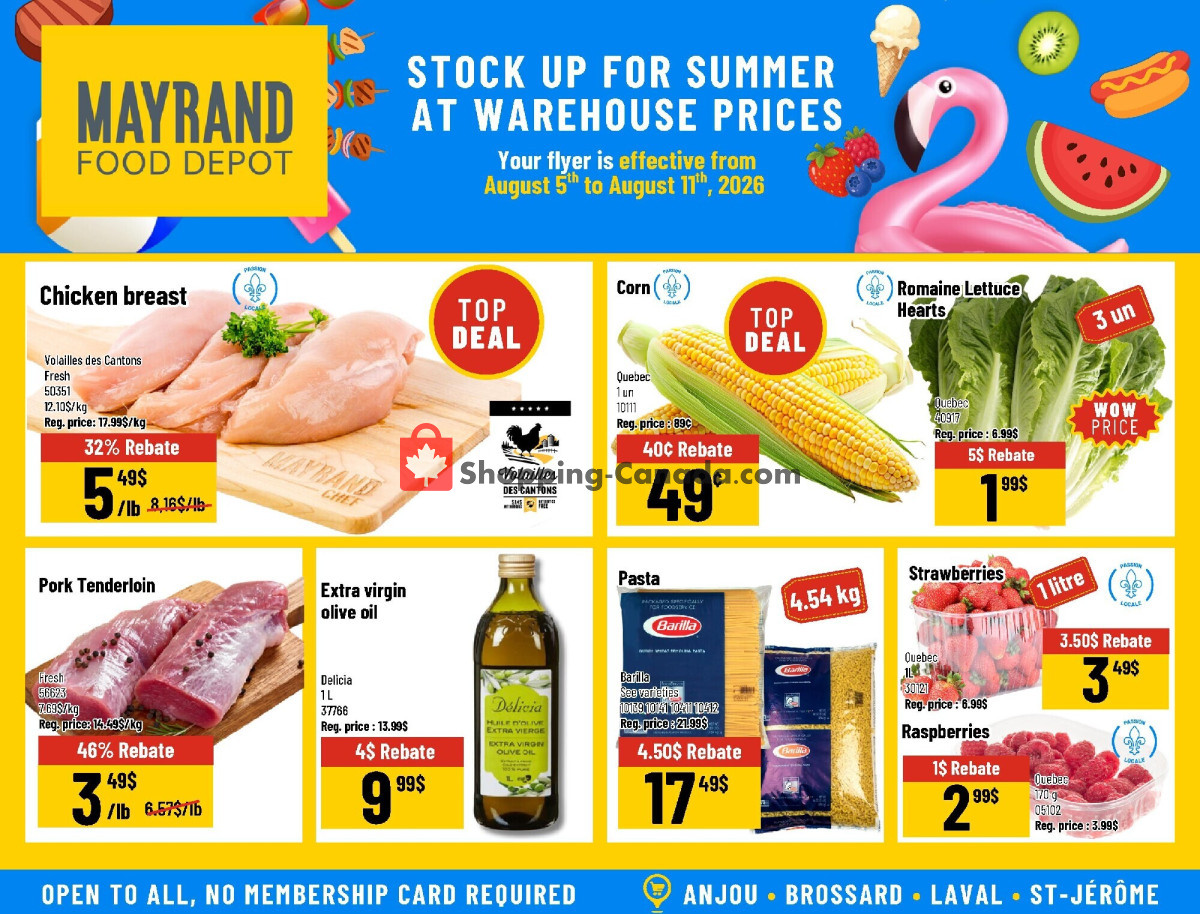 Mayrand flyer from Wednesday August 5, 2026 to Tuesday August 11, 2026 - page 1
