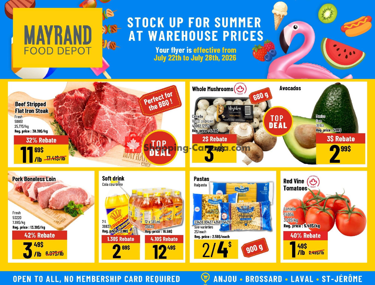 Mayrand flyer from Wednesday July 22, 2026 to Tuesday July 28, 2026 - page 1