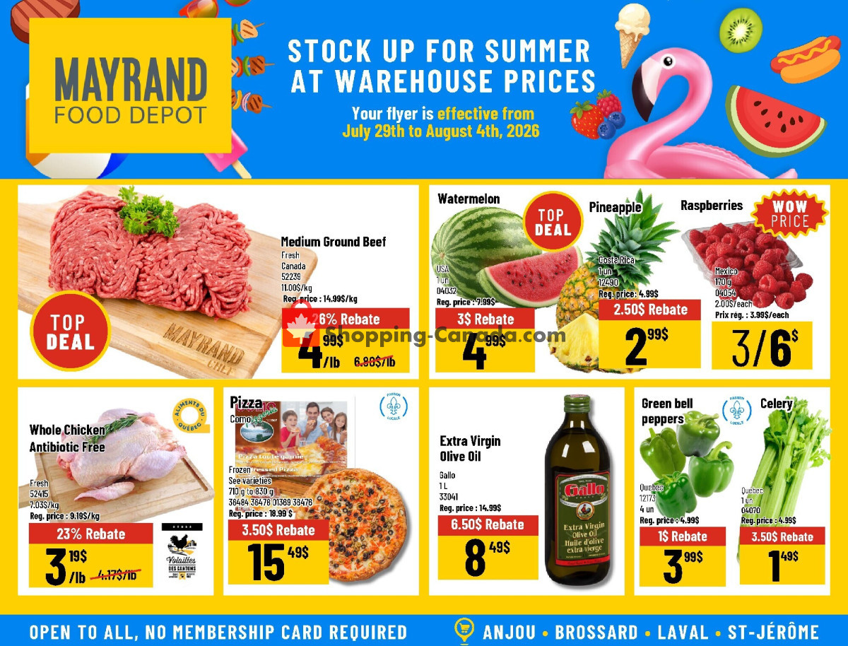 Mayrand flyer from Wednesday July 29, 2026 to Tuesday August 4, 2026 - page 1