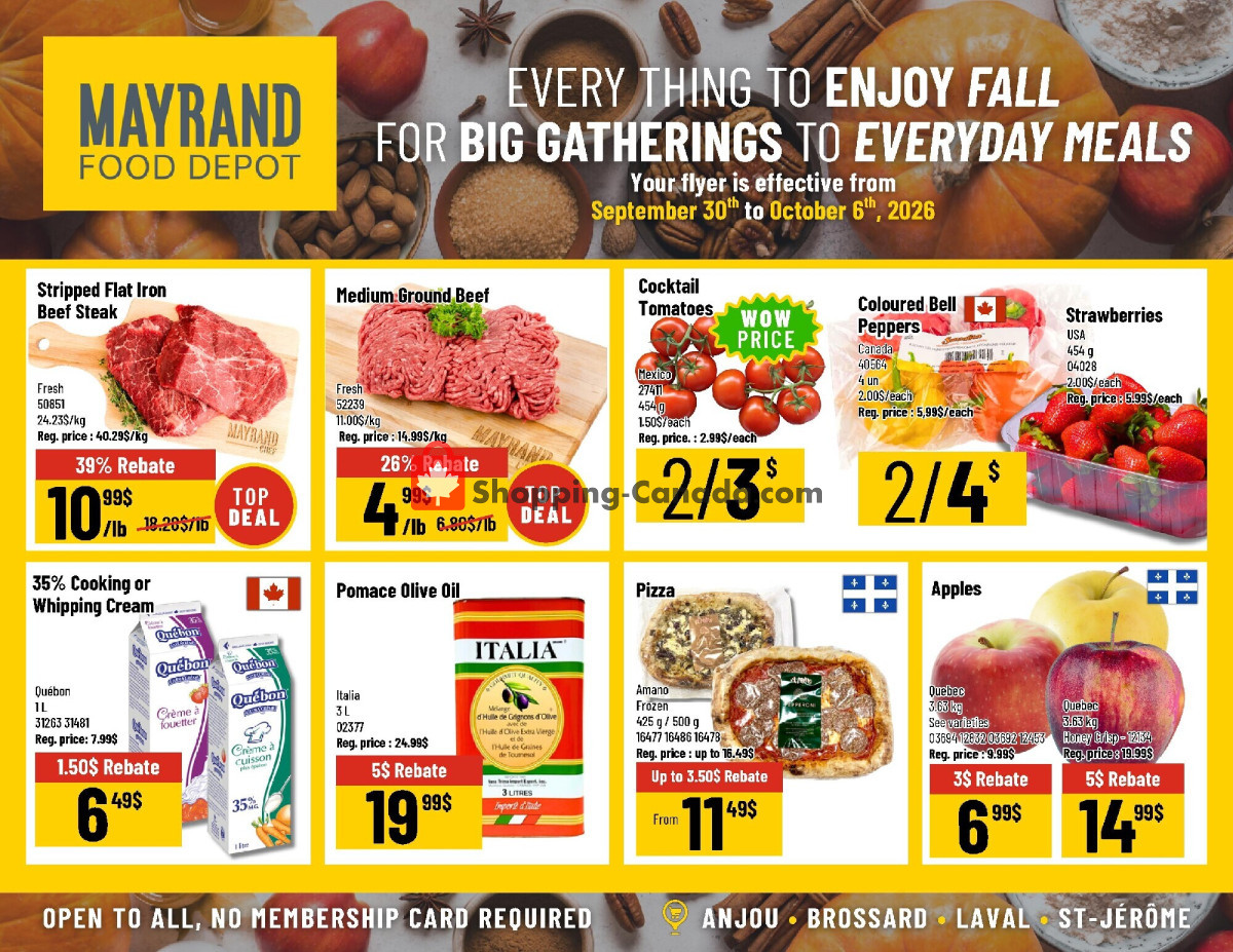 Mayrand flyer from Wednesday September 30, 2026 to Tuesday October 6, 2026 - page 1