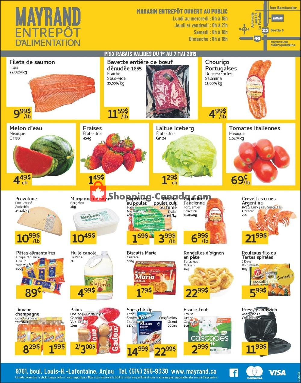 Mayrand flyer from Wednesday May 1, 2019 to Tuesday May 7, 2019 - page 1