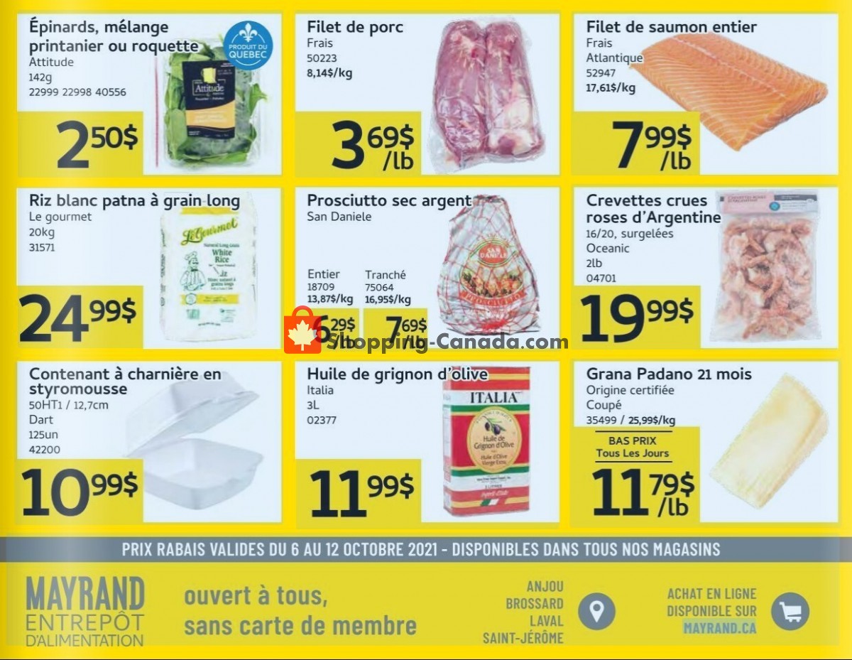 Mayrand flyer from Wednesday October 6, 2021 to Tuesday October 12, 2021 - page 1