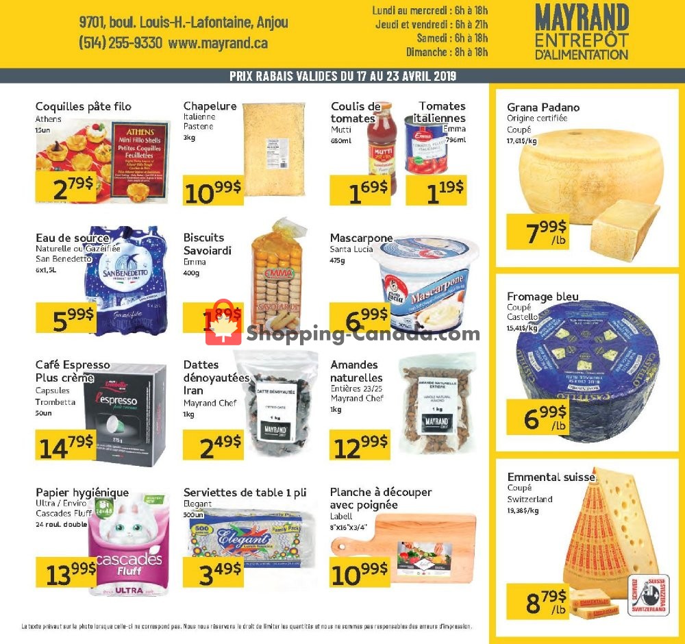 Mayrand flyer from Wednesday April 17, 2019 to Tuesday April 23, 2019 - page 3