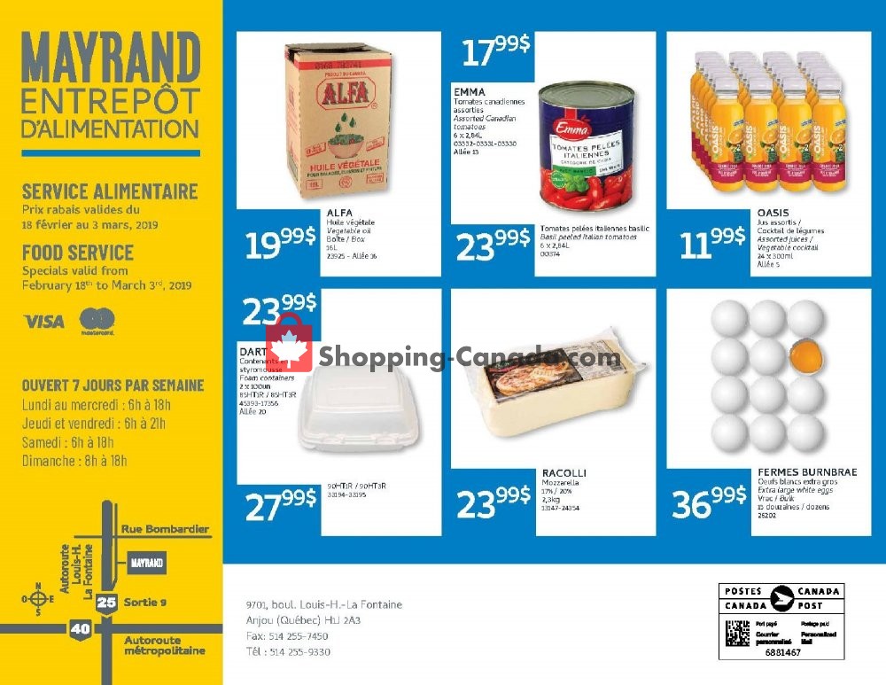 Mayrand flyer from Monday February 18, 2019 to Sunday March 3, 2019 - page 1
