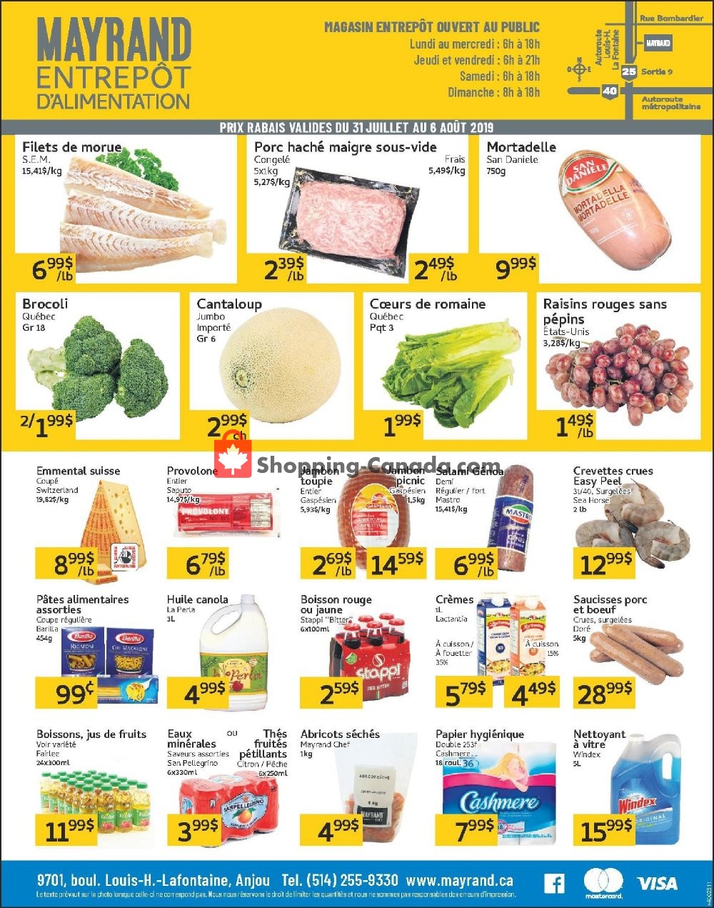 Mayrand flyer from Wednesday July 31, 2019 to Tuesday August 6, 2019 - page 1