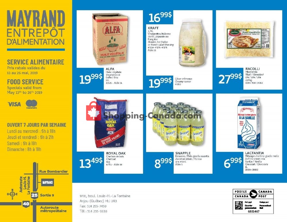 Mayrand flyer from Monday May 13, 2019 to Sunday May 26, 2019 - page 1