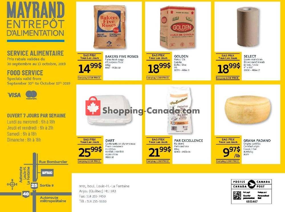 Mayrand flyer from Monday September 30, 2019 to Sunday October 13, 2019 - page 1