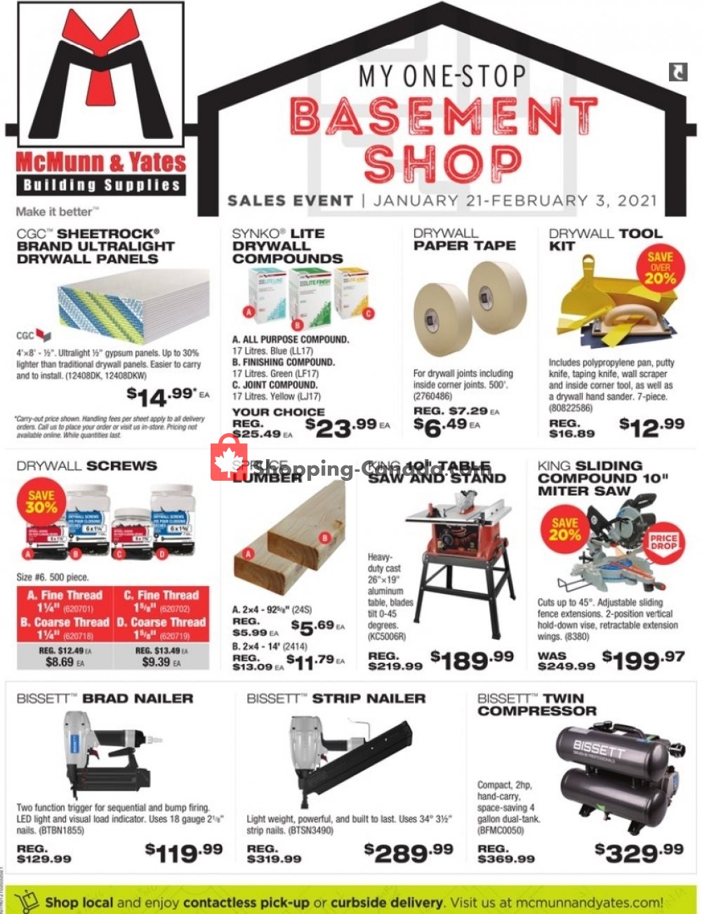 McMunn & Yates flyer from Thursday January 21, 2021 to Wednesday February 3, 2021 - page 1