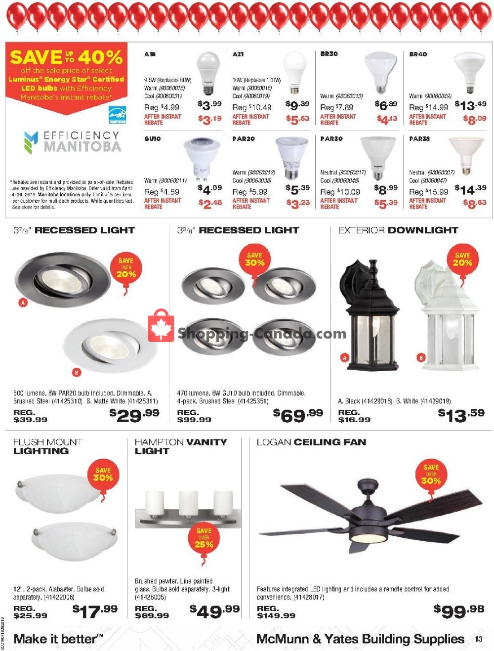 McMunn & Yates flyer from Thursday April 18, 2019 to Sunday April 28, 2019 - page 13