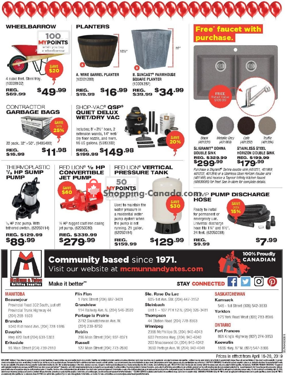 McMunn & Yates flyer from Thursday April 18, 2019 to Sunday April 28, 2019 - page 16