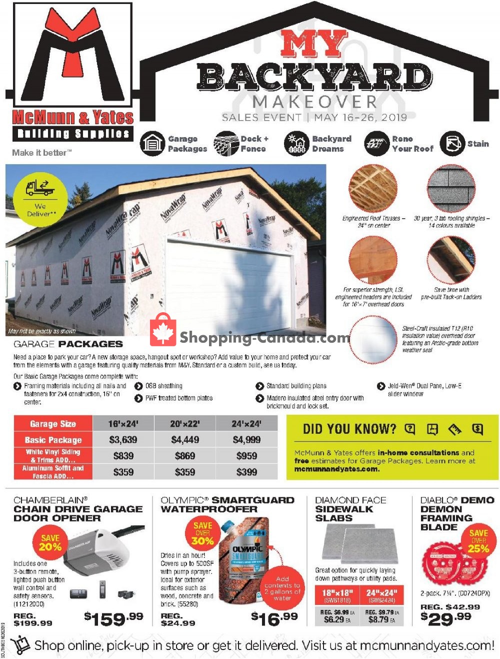 McMunn & Yates flyer from Thursday May 16, 2019 to Sunday May 26, 2019 - page 1