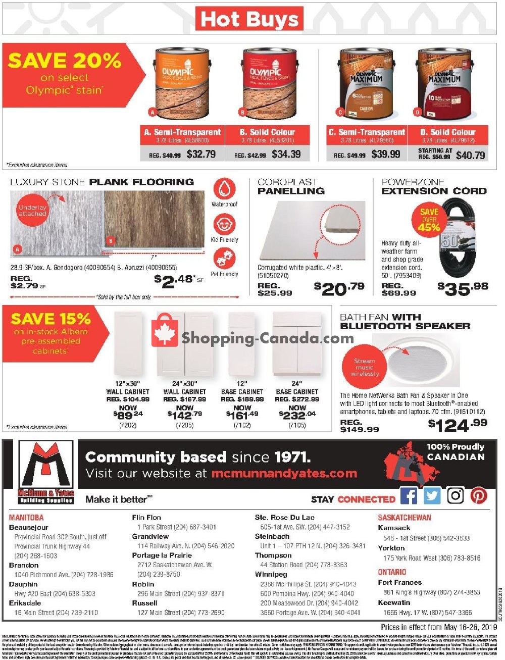 McMunn & Yates Canada, flyer (My Backyard Makeover Sales Event
