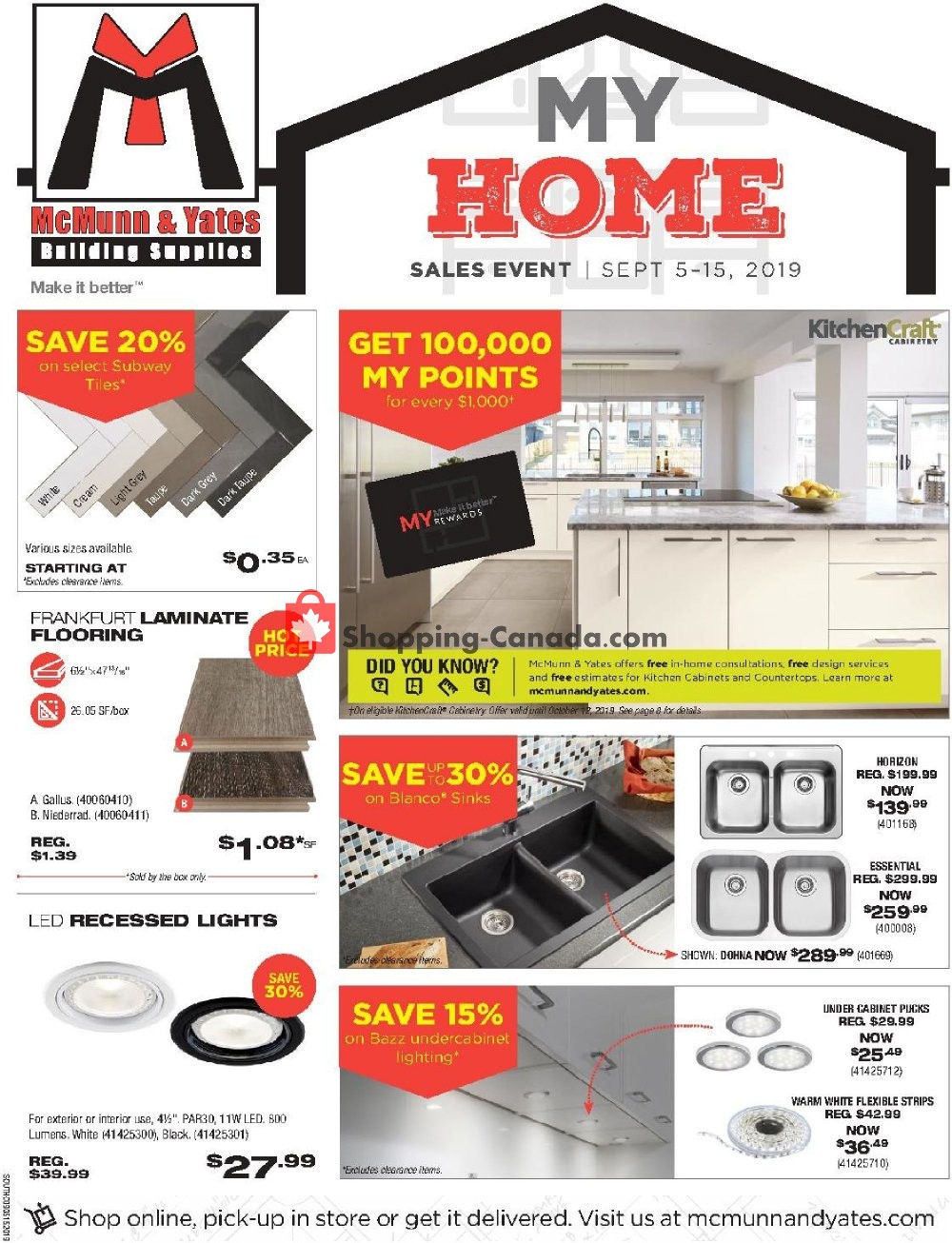 McMunn & Yates flyer from Thursday September 5, 2019 to Sunday September 15, 2019 - page 1