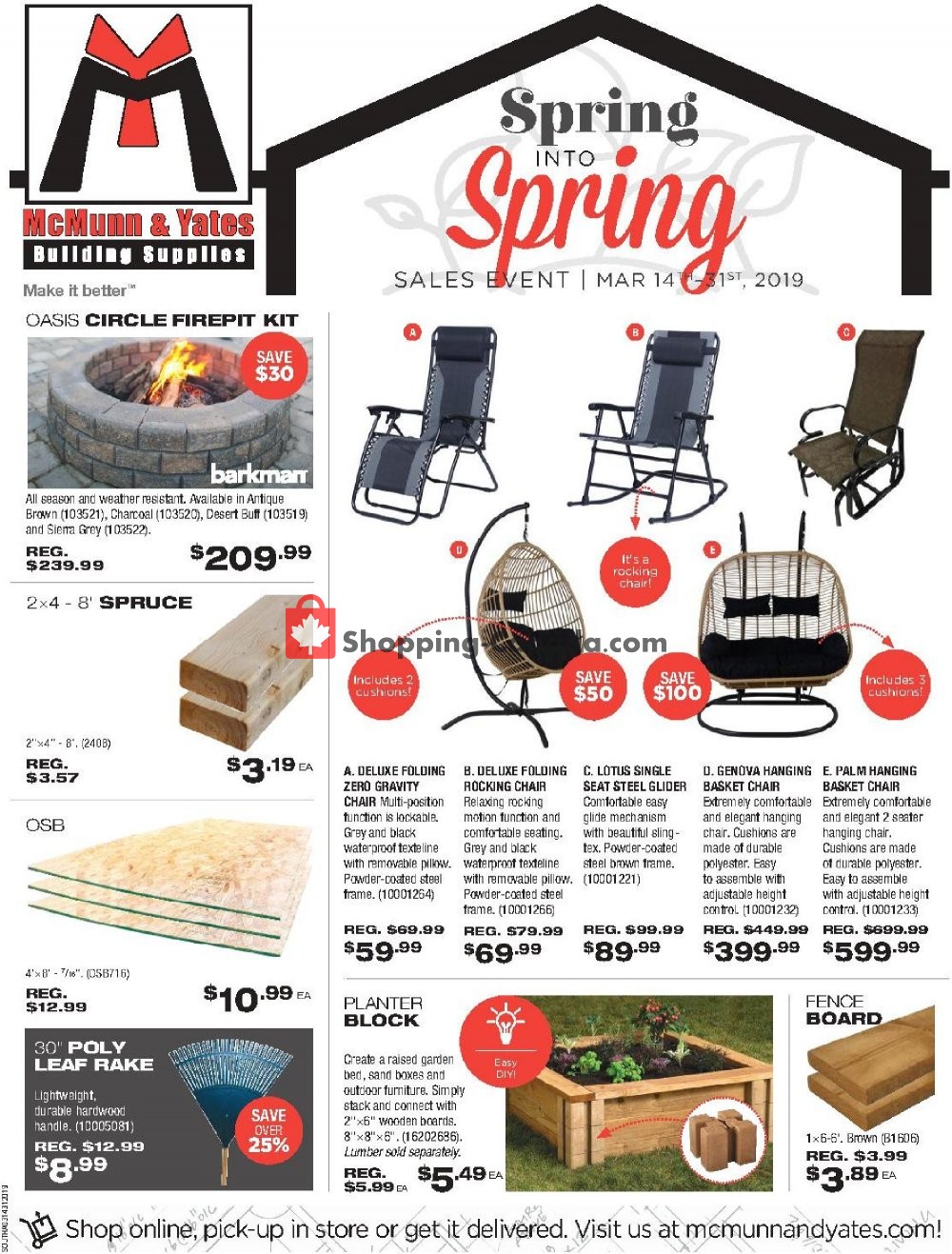 McMunn & Yates flyer from Thursday March 14, 2019 to Sunday March 31, 2019 - page 1