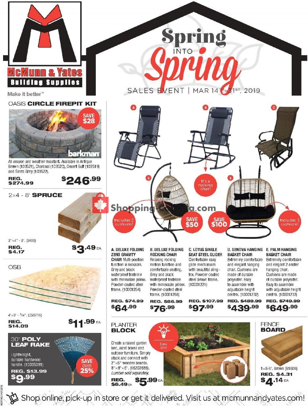 McMunn & Yates flyer from Thursday March 14, 2019 to Sunday March 31, 2019 - page 1