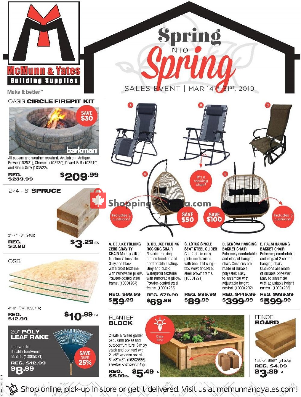 McMunn & Yates flyer from Thursday March 14, 2019 to Sunday March 31, 2019 - page 1