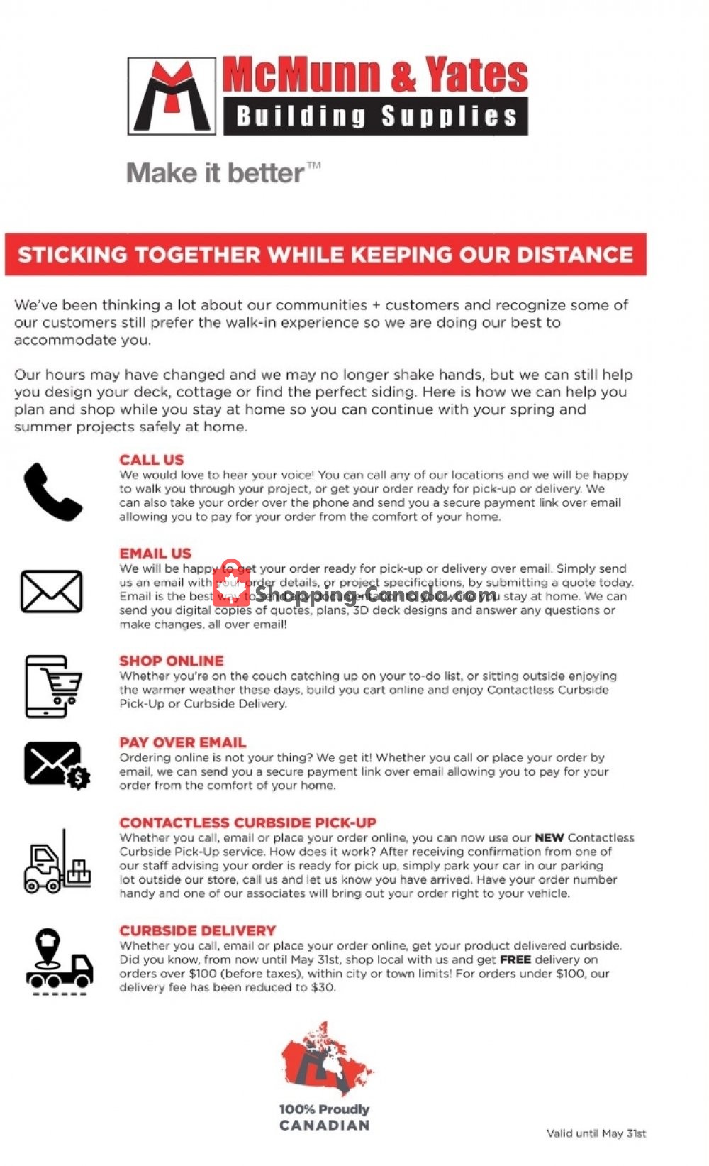 McMunn & Yates flyer from Tuesday April 21, 2020 to Sunday May 31, 2020 - page 1