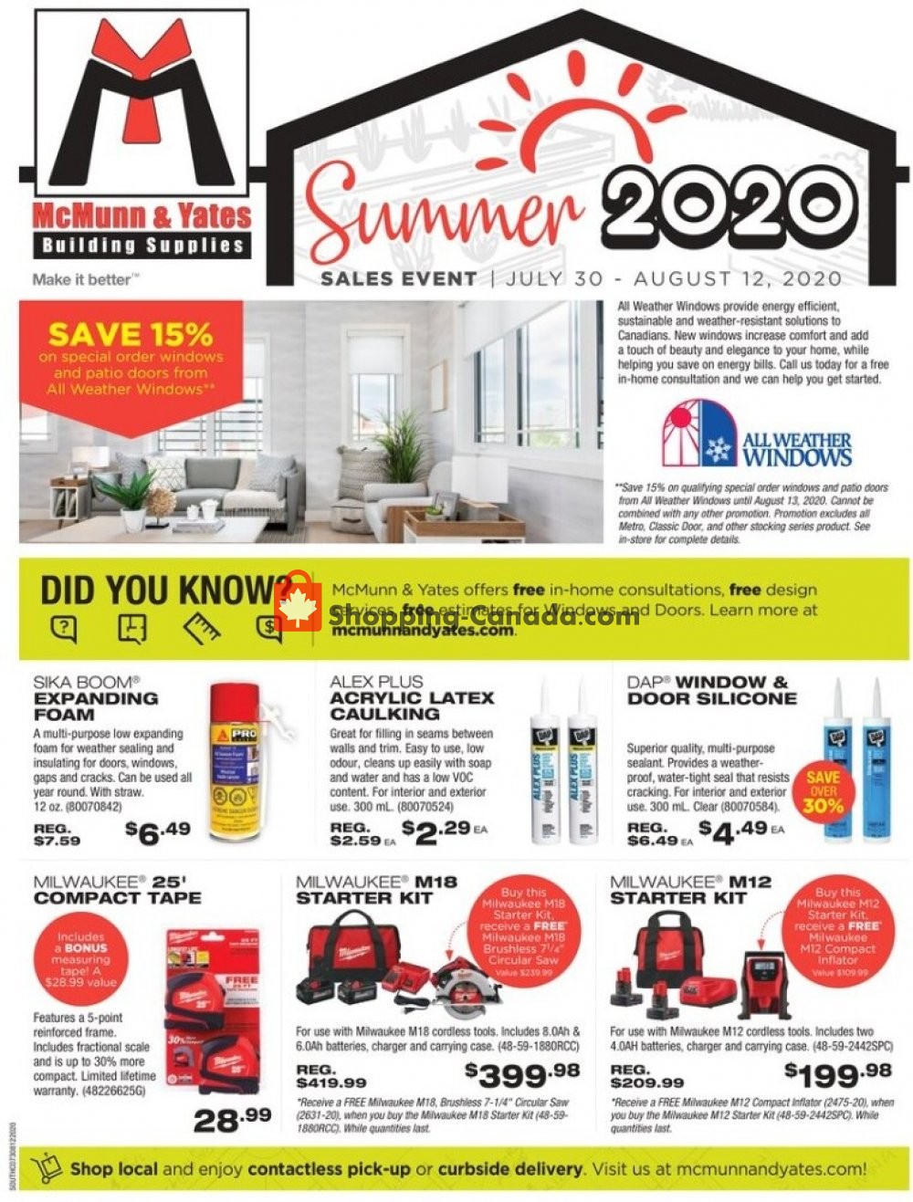 McMunn & Yates flyer from Thursday July 30, 2020 to Wednesday August 12, 2020 - page 1