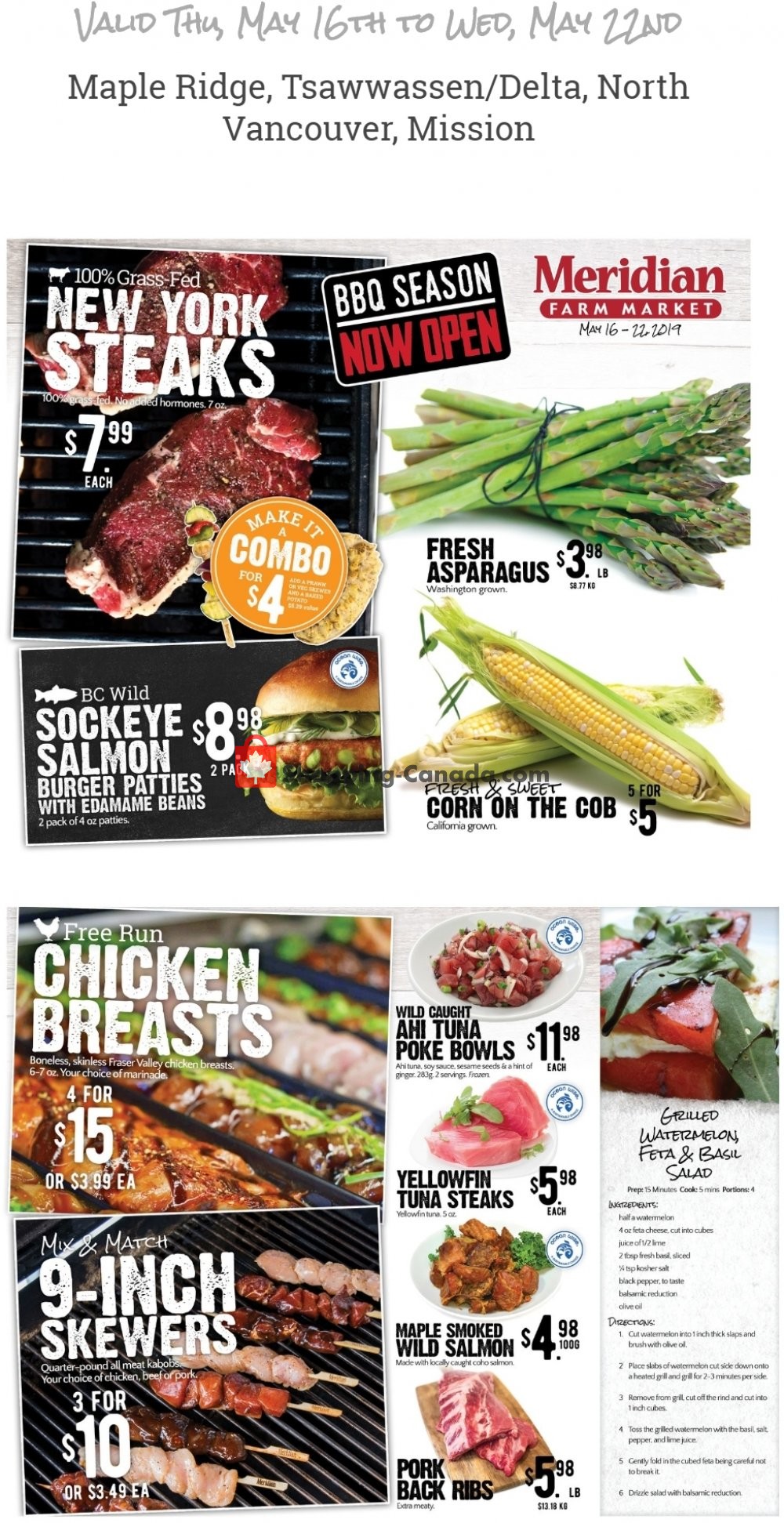 Meridian Meats & Meridian Farm Market flyer from Thursday May 16, 2019 to Wednesday May 22, 2019 - page 1