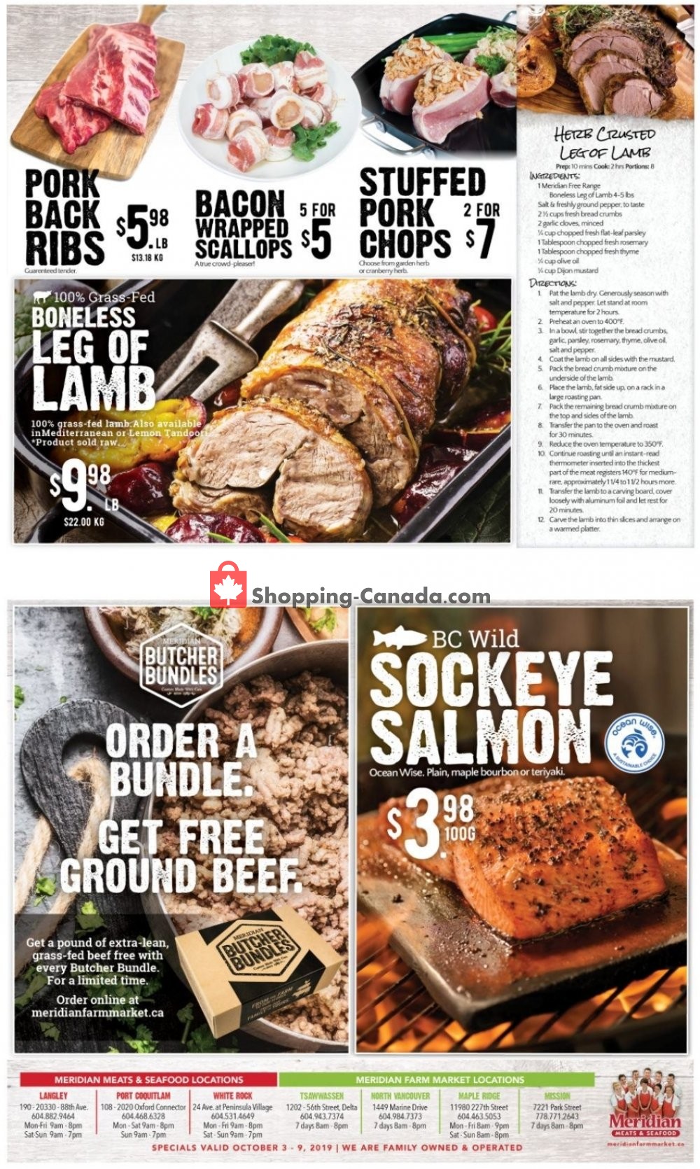 Meridian Meats & Meridian Farm Market flyer from Thursday October 3, 2019 to Wednesday October 9, 2019 - page 2