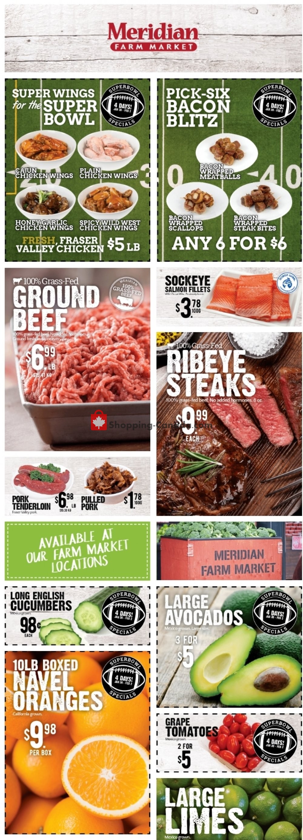Meridian Meats & Meridian Farm Market flyer from Thursday January 30, 2020 to Wednesday February 5, 2020 - page 1