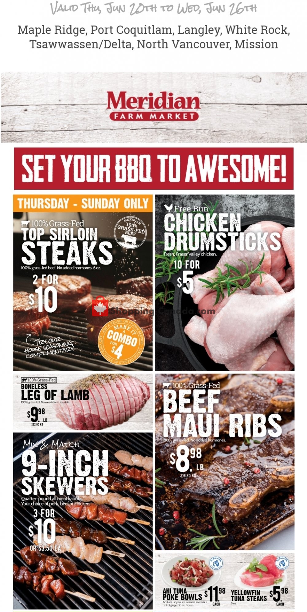 Meridian Meats & Meridian Farm Market flyer from Thursday June 20, 2019 to Wednesday June 26, 2019 - page 1