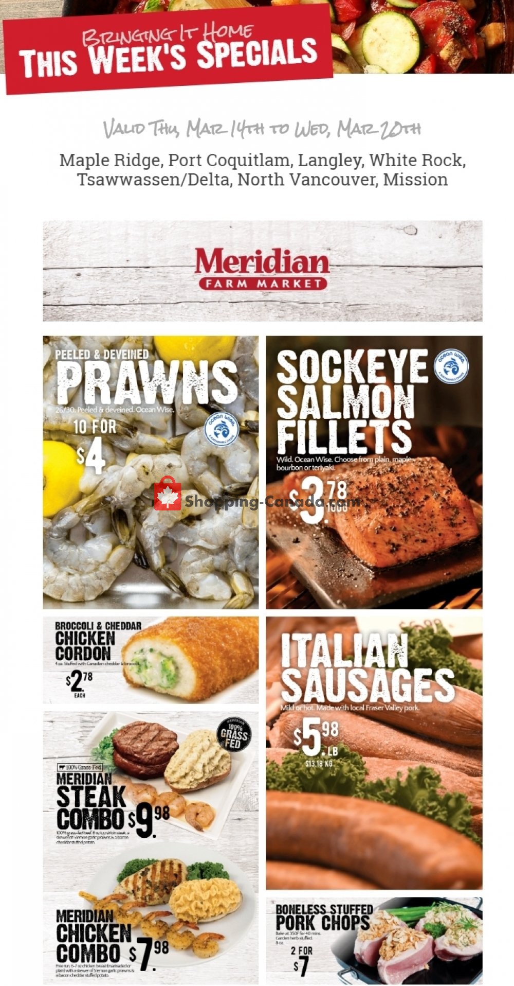 Meridian Meats & Meridian Farm Market flyer from Thursday March 14, 2019 to Wednesday March 20, 2019 - page 1