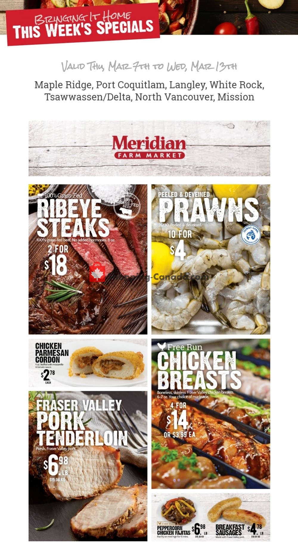 Meridian Meats & Meridian Farm Market flyer from Thursday March 7, 2019 to Wednesday March 13, 2019 - page 1