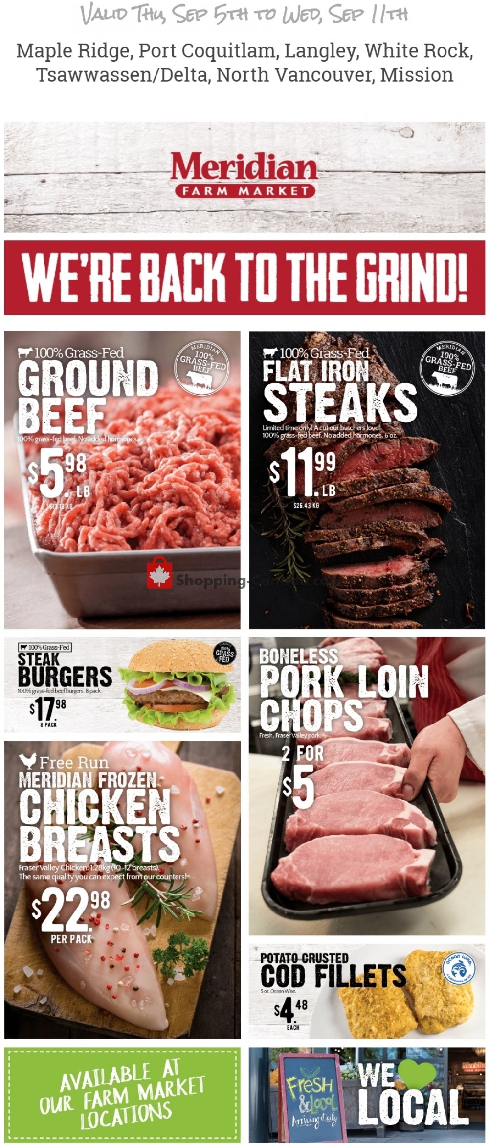 Meridian Meats & Meridian Farm Market flyer from Thursday September 5, 2019 to Wednesday September 11, 2019 - page 1
