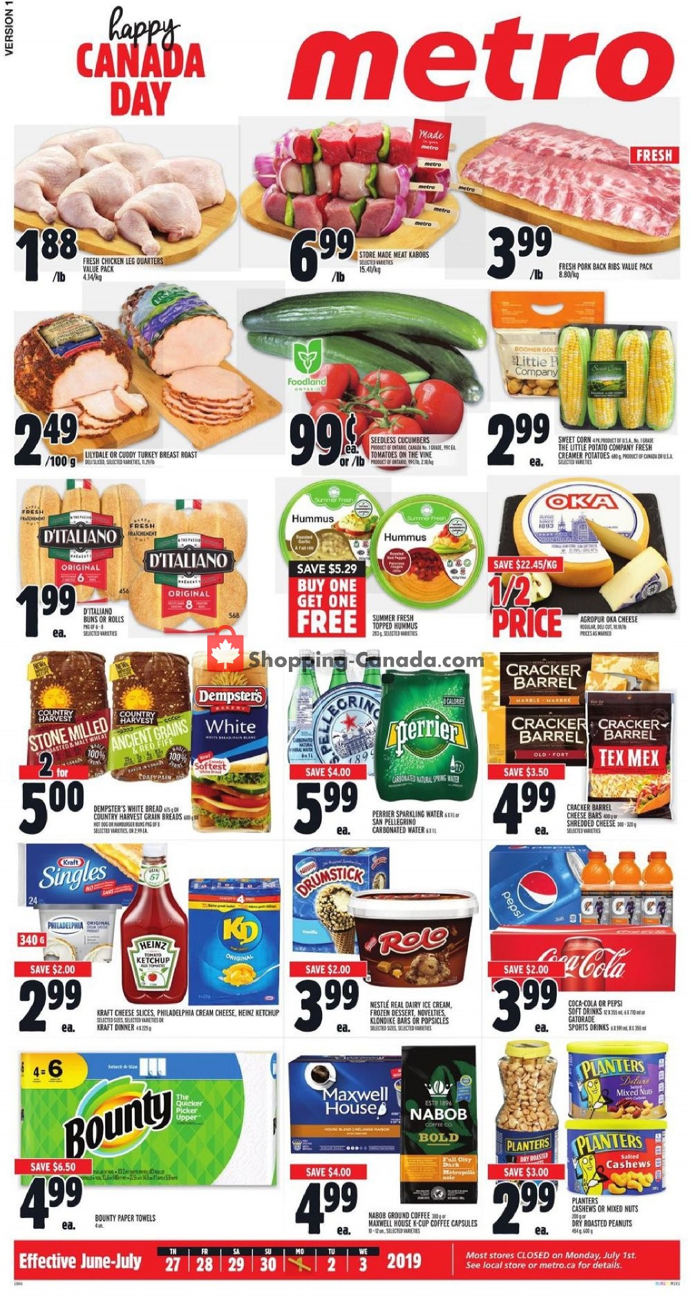 Metro flyer from Thursday June 27, 2019 to Wednesday July 3, 2019 - page 1