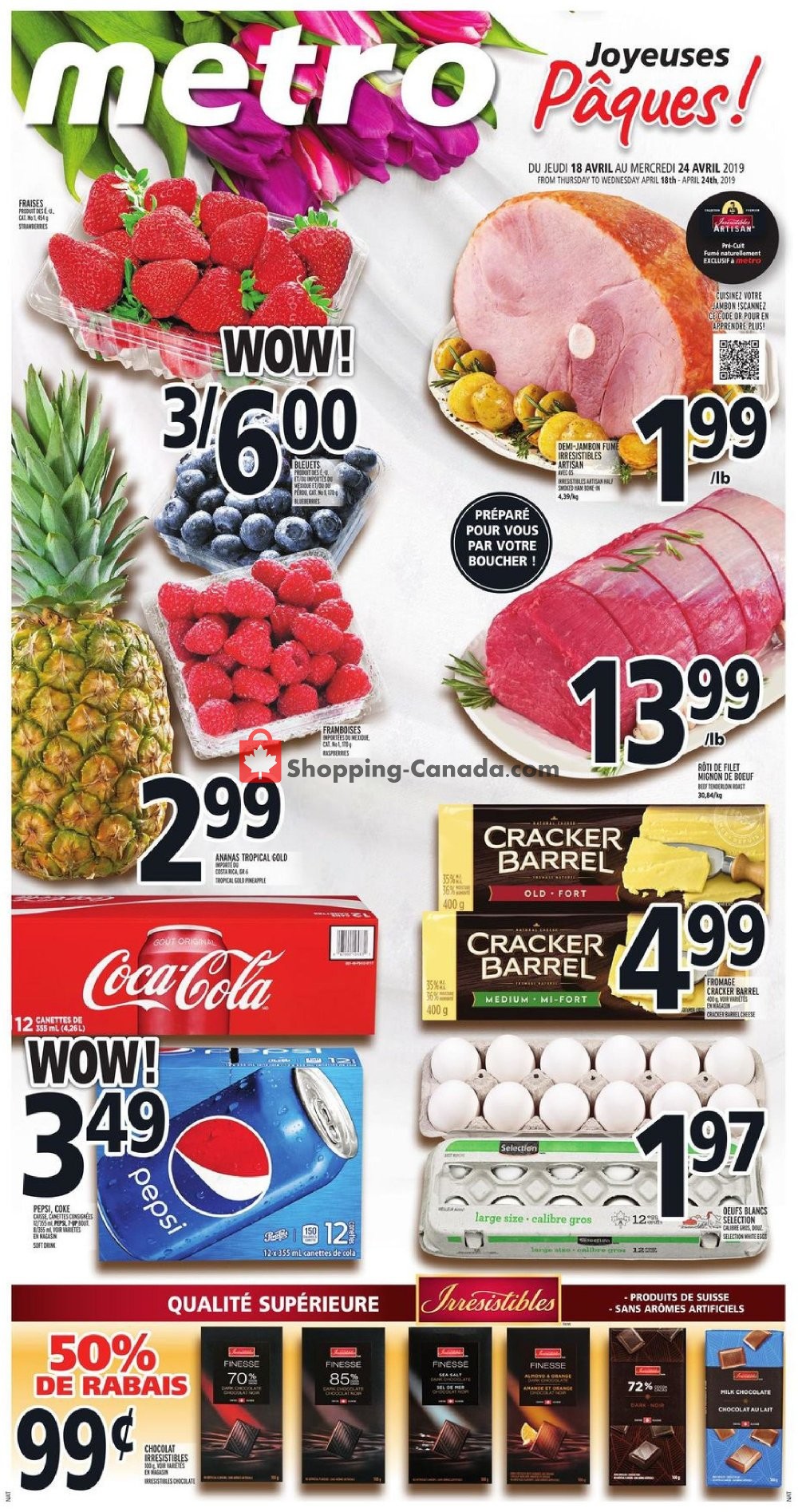 Metro flyer from Thursday April 18, 2019 to Wednesday April 24, 2019 - page 1