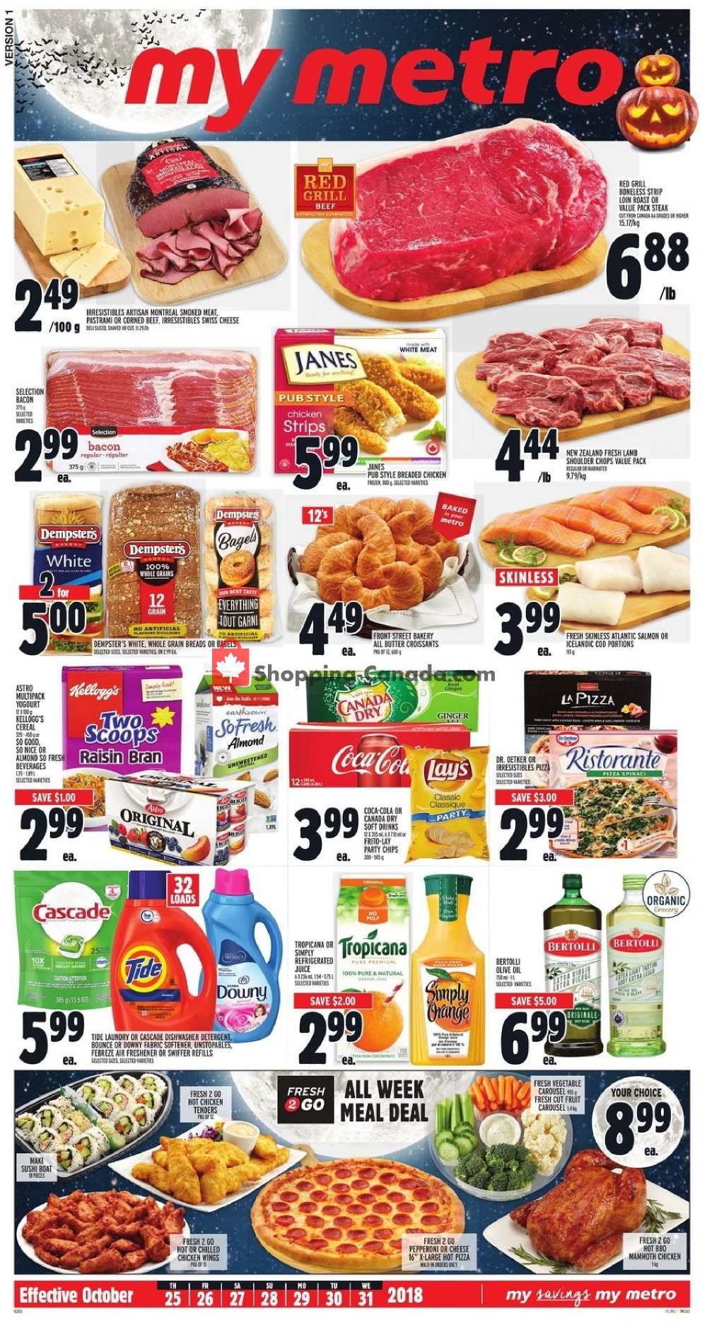 Metro flyer from Thursday October 25, 2018 to Wednesday October 31, 2018 - page 1