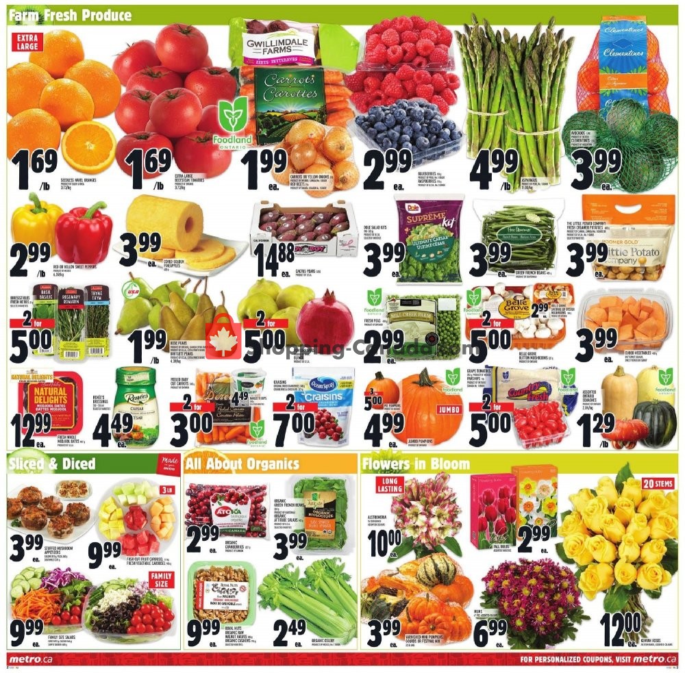 Metro Canada, flyer ON September 27 October 3, 2018 Shopping Canada