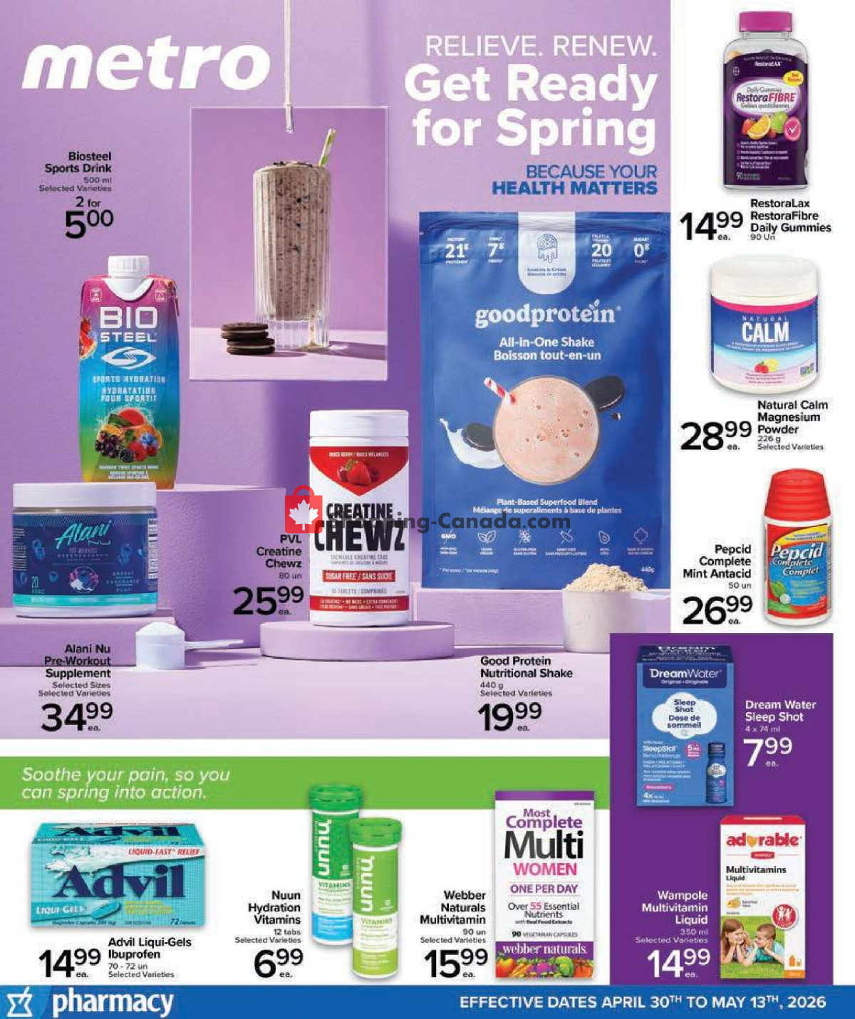 Metro flyer from Thursday April 30, 2026 to Wednesday May 13, 2026 - page 1