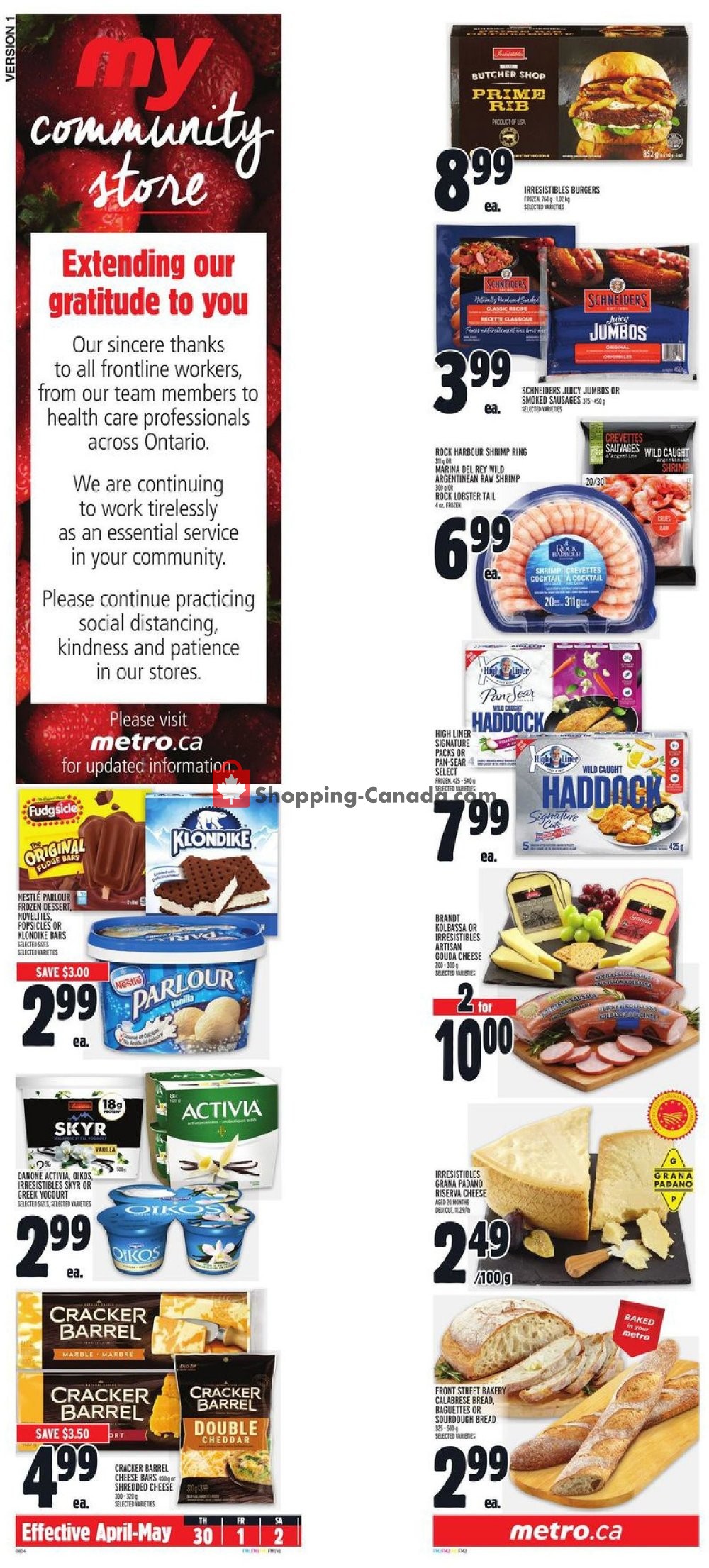 Metro flyer from Thursday April 30, 2020 to Wednesday May 6, 2020 - page 2