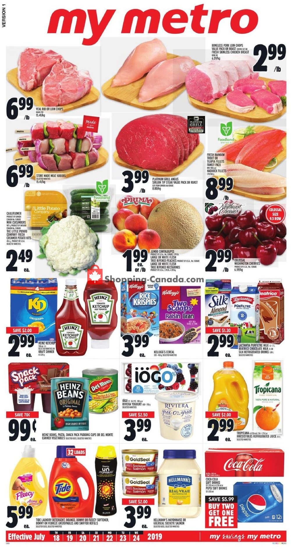 Metro Canada, flyer - (Special Offer - ON): July 18 - July ...