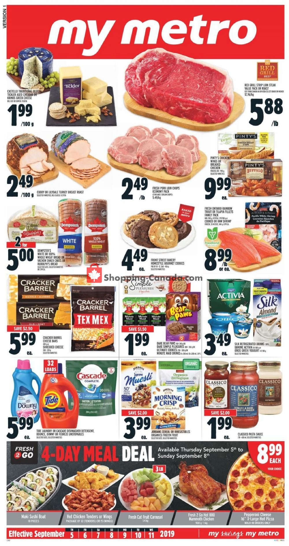 Metro flyer from Thursday September 5, 2019 to Wednesday September 11, 2019 - page 1