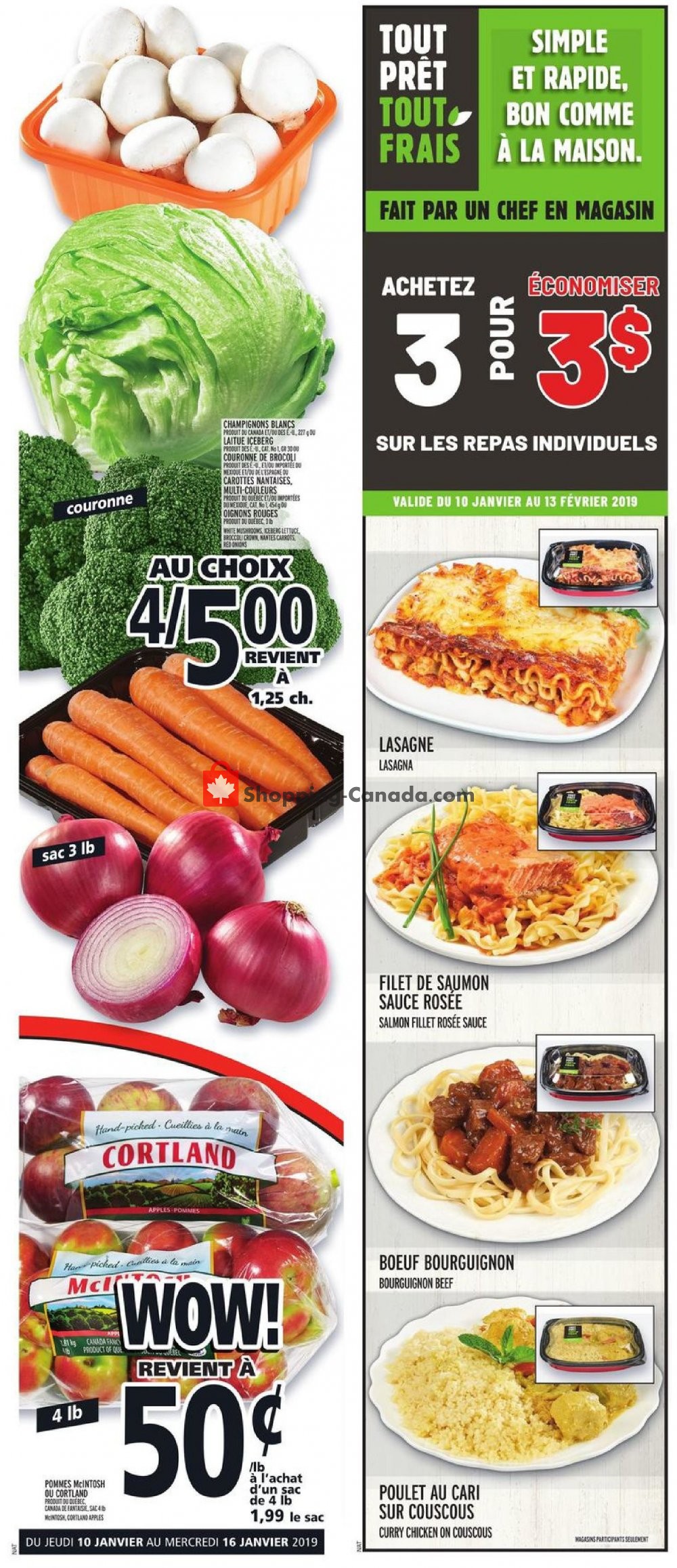 Metro flyer from Thursday January 10, 2019 to Wednesday January 16, 2019 - page 1