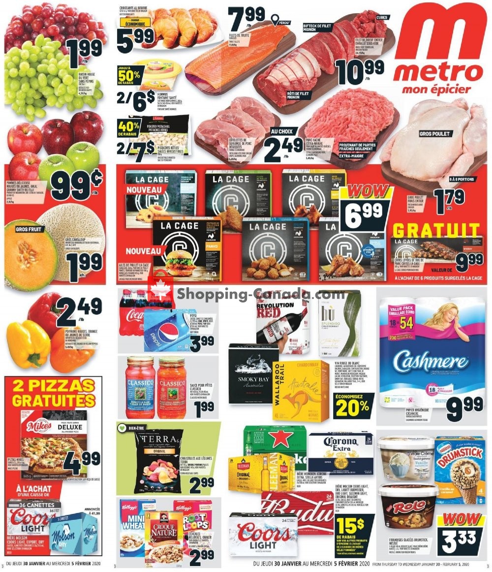 Metro flyer from Thursday January 30, 2020 to Wednesday February 5, 2020 - page 1