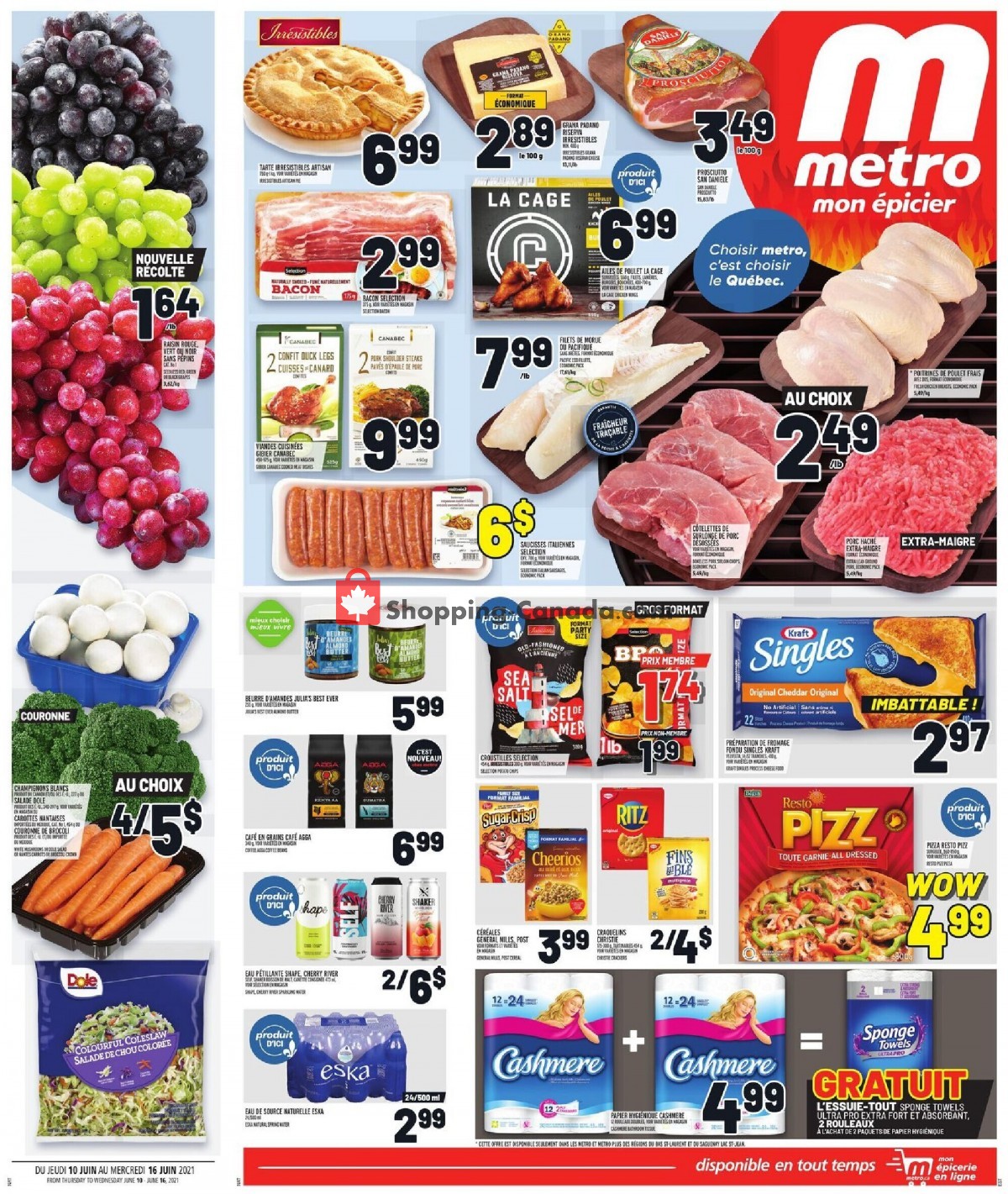 Metro flyer from Thursday June 10, 2021 to Wednesday June 16, 2021 - page 1